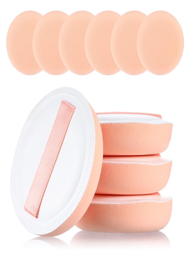 Exclaith 10 Pcs 0.6inch Thick Round Makeup Sponge Puff for Foundation, Cushion Puff for Face Make Up Sponges for Liquid Cream Powder Soft and Reusable - Image 1